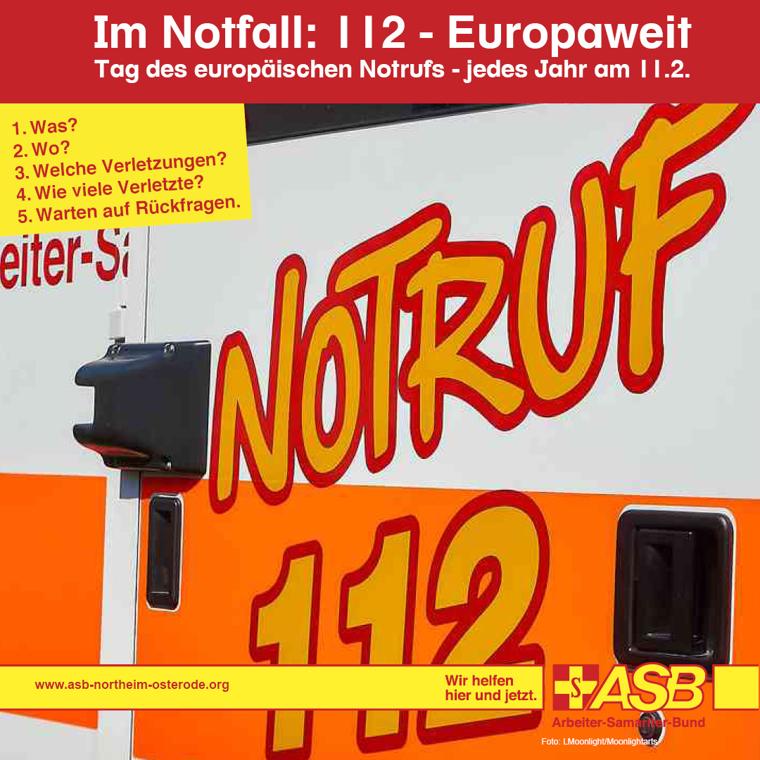 Im Notfall 112 wählen - Tag des europäischen Notrufs